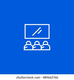Cinema icon vector, clip art. Also useful as logo, web element, symbol, graphic image, silhouette and illustration.