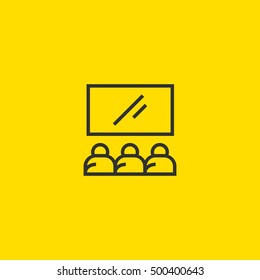 Cinema icon vector, clip art. Also useful as logo, web element, symbol, graphic image, silhouette and illustration.