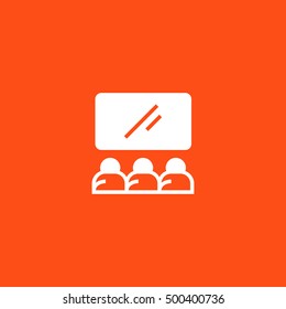 Cinema icon vector, clip art. Also useful as logo, web element, symbol, graphic image, silhouette and illustration.