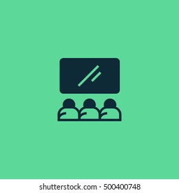 Cinema icon vector, clip art. Also useful as logo, web element, symbol, graphic image, silhouette and illustration.