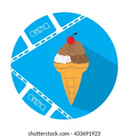 Cinema icon, Vector illustration