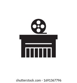 cinema icon vector illustration. cinema icon glyph style design
