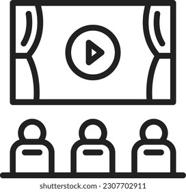 Cinema icon vector image. Suitable for mobile application web application and print media.