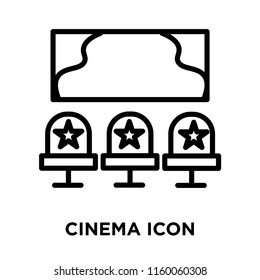 Cinema icon vector isolated on white background, Cinema transparent sign , line and outline elements in linear style