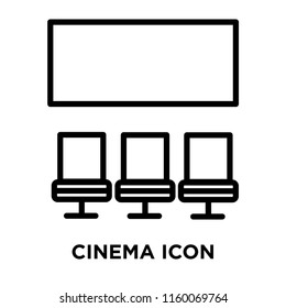 Cinema icon vector isolated on white background, Cinema transparent sign , line and outline elements in linear style