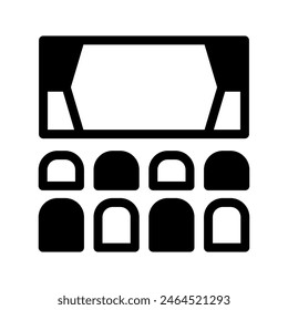 Ilustración de diseño de símbolos de Vector de iconos de cine