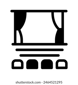 Ilustración de diseño de símbolos de Vector de iconos de cine