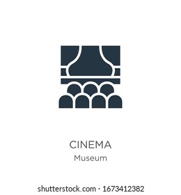 Cinema icon vector. Trendy flat cinema icon from museum collection isolated on white background. Vector illustration can be used for web and mobile graphic design, logo, eps10