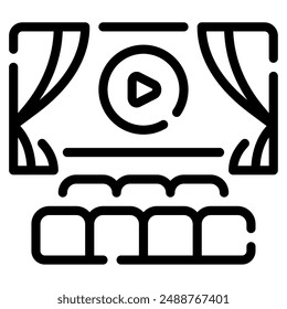Cinema icon for web, app, infographic, etc