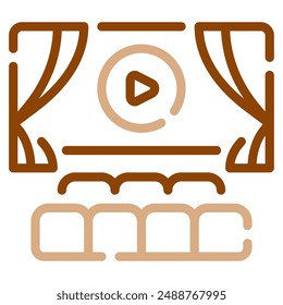 Cinema icon for web, app, infographic, etc