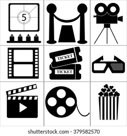 Cinema icon.Movie icons set.Vector illustration