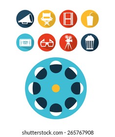cinema icons design, vector illustration eps10 graphic 