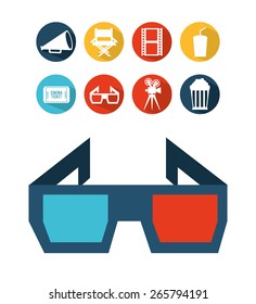 cinema icons design, vector illustration eps10 graphic 
