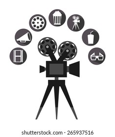 cinema icons design, vector illustration eps10 graphic 