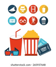 cinema icons design, vector illustration eps10 graphic 