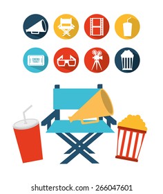 cinema icons design, vector illustration eps10 graphic 