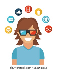cinema icons design, vector illustration eps10 graphic 
