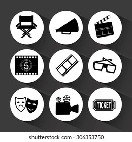 cinema icons design, vector illustration eps10 graphic 