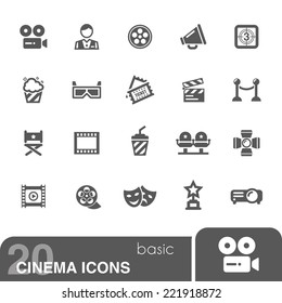 Cinema icons set.