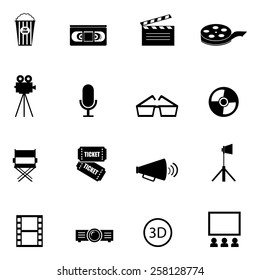 cinema icons set 