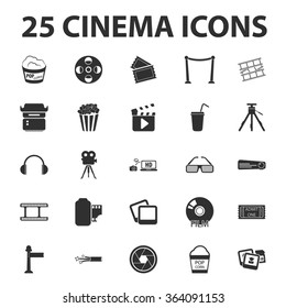 Cinema icons set. 