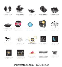 Cinema Icons Set - Isolated On White Background - Vector Illustration, Graphic Design Editable For Your Design.