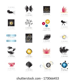 Cinema Icons Set - Isolated On White Background - Vector Illustration, Graphic Design Editable For Your Design.