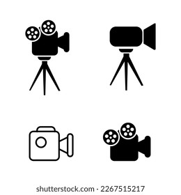 Cinema icons set vector illustration on white background..eps