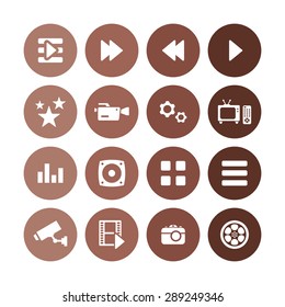 cinema icons universal set for web and mobile