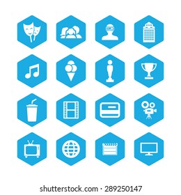 cinema icons universal set for web and mobile
