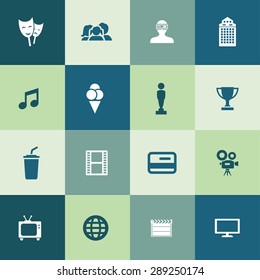 cinema icons universal set for web and mobile