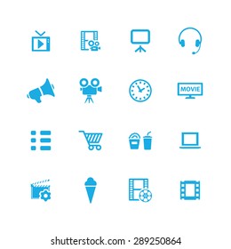 cinema icons universal set for web and mobile

