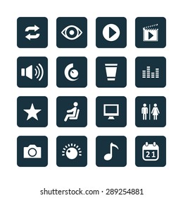 cinema icons universal set for web and mobile
