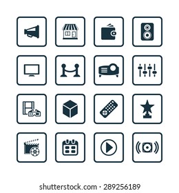 cinema icons universal set for web and mobile
