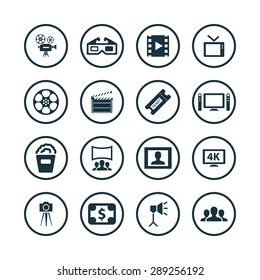 cinema icons universal set for web and mobile
