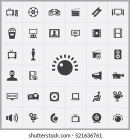 cinema icons universal set for web and mobile
