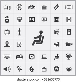 cinema icons universal set for web and mobile
