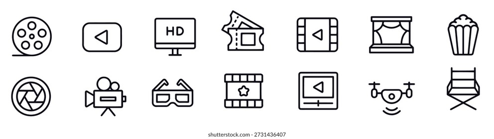 cinema icons vector design illustration