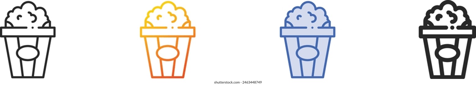 cinema icon.Thin Linear, Gradient, Blue Stroke and bold Style Design Isolated On White Background