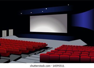 cinema interior vector