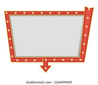 etiqueta de cine con etiqueta de flecha