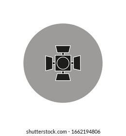 cinema light bulbs vector icon on white background