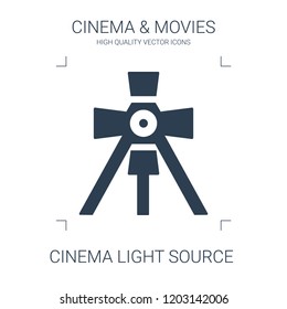 cinema light source icon. high quality filled cinema light source icon on white background. from cinema collection flat trendy vector cinema light source symbol. use for web and mobile