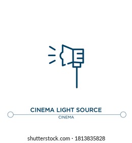 cinema light source outline vector icon. simple element illustration. cinema light source outline icon from editable cinema concept. can be used for web and mobile
