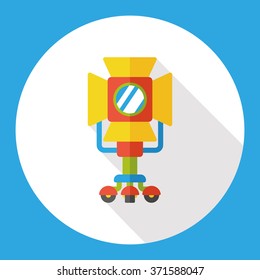 cinema light stand flat icon