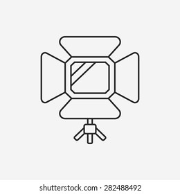 cinema light stand line icon