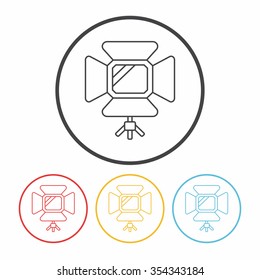 cinema light stand line icon