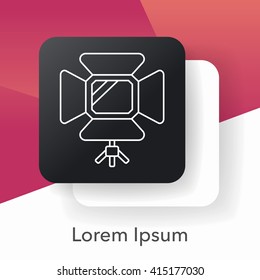 cinema light stand line icon