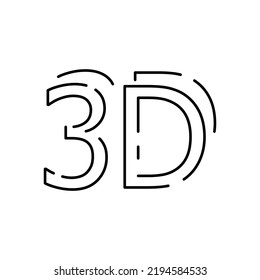 Cinema line icon. Home cinema line icons for web and mobile design. Editable stroke signs. Home cinema outline concept illustrations. Entertainment and film or movie. Three dimensional or 3D 