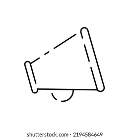 Cinema line icon. Home cinema line icons for web and mobile design. Editable stroke signs. Home cinema outline concept illustrations. Entertainment and film or movie. Megaphone